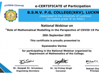 National Webinor On Role Of Mathematical Modelling